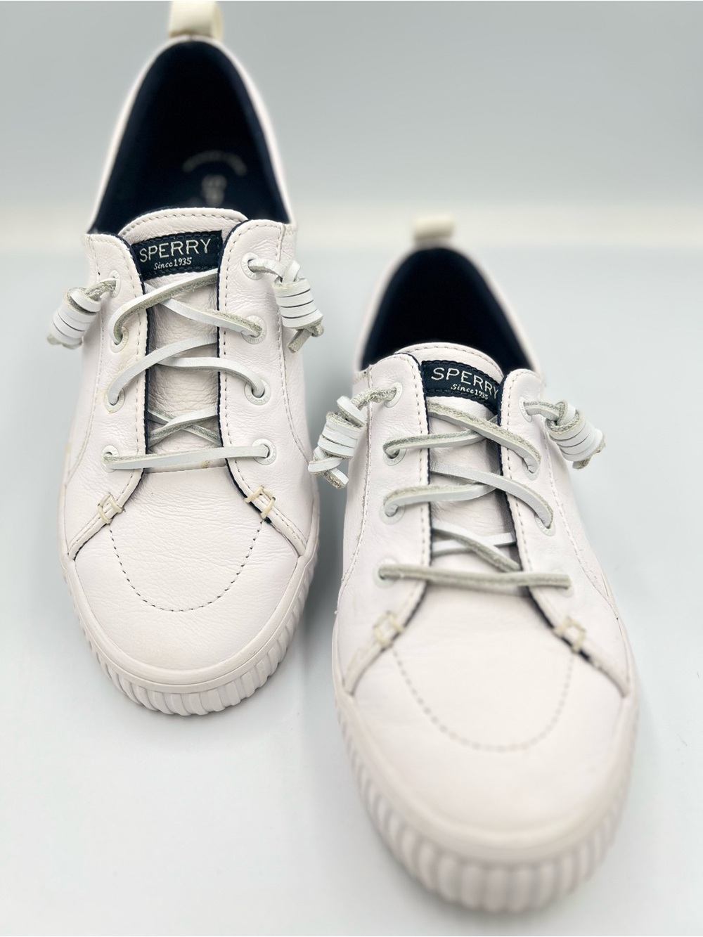 Sperry Creeper Women's White Leather Low-Top Sneakers